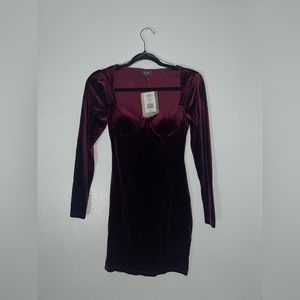 Red Velour XS Lily Rose Dress